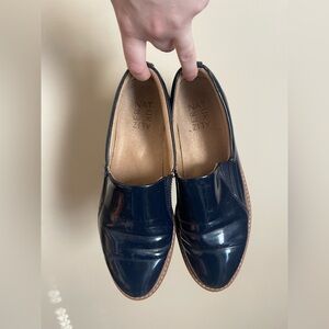 Naturalizer Navy Patent Leather Loafers